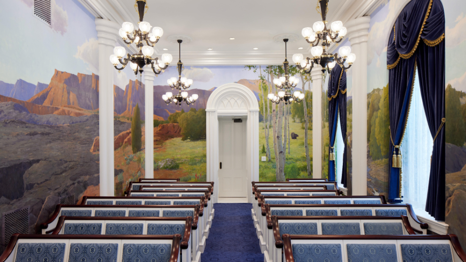 Salas de instrucción en el Templo de St George Utah 