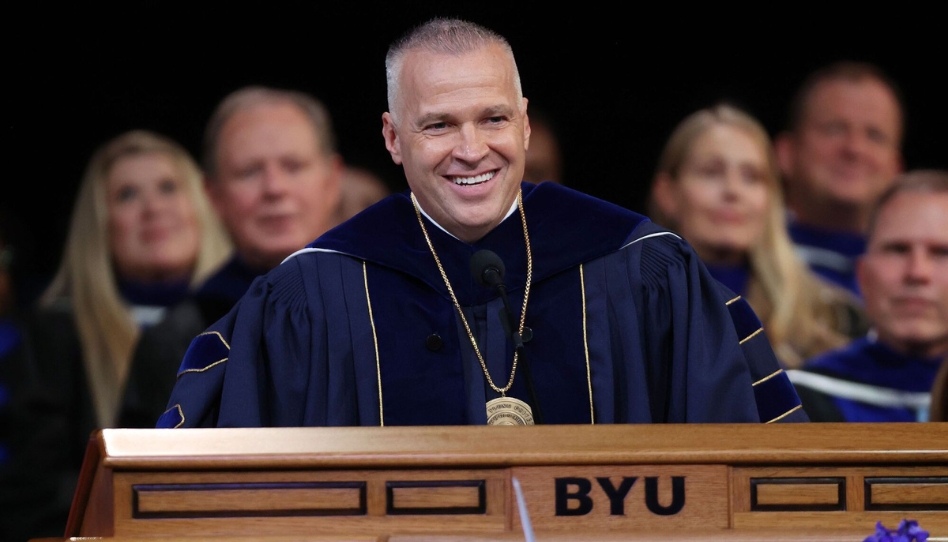 presidente Christopfer Shane Reese, decimocuarto presidente de Brigham Young University. 